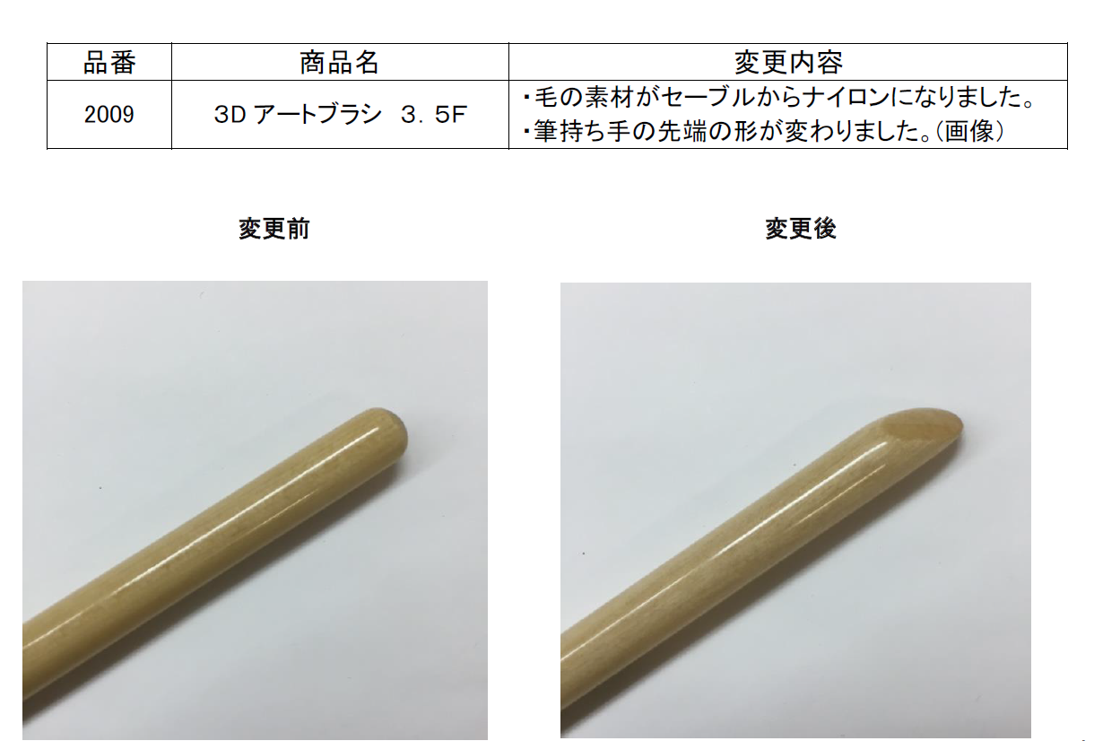 ３Dアートブラシ　３．５F　仕様変更